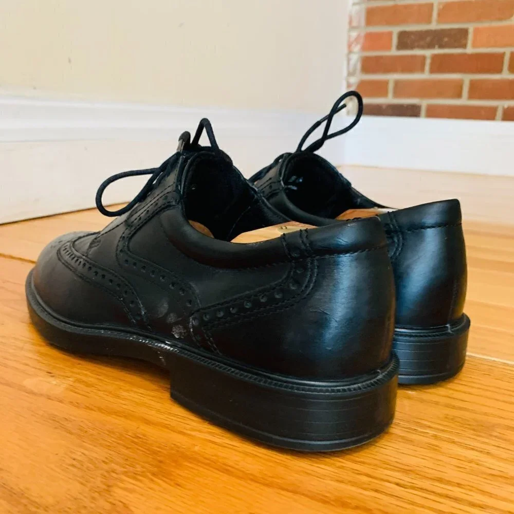 ECCO Men's Oxford Black Dress Lace Up Shoes US Size 9
